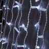 Бахрома  уличная 6м-70см., 320!!! ламп LED, цвет свечения  Белый, нить белая, можно соединять (zwm-2-800w)